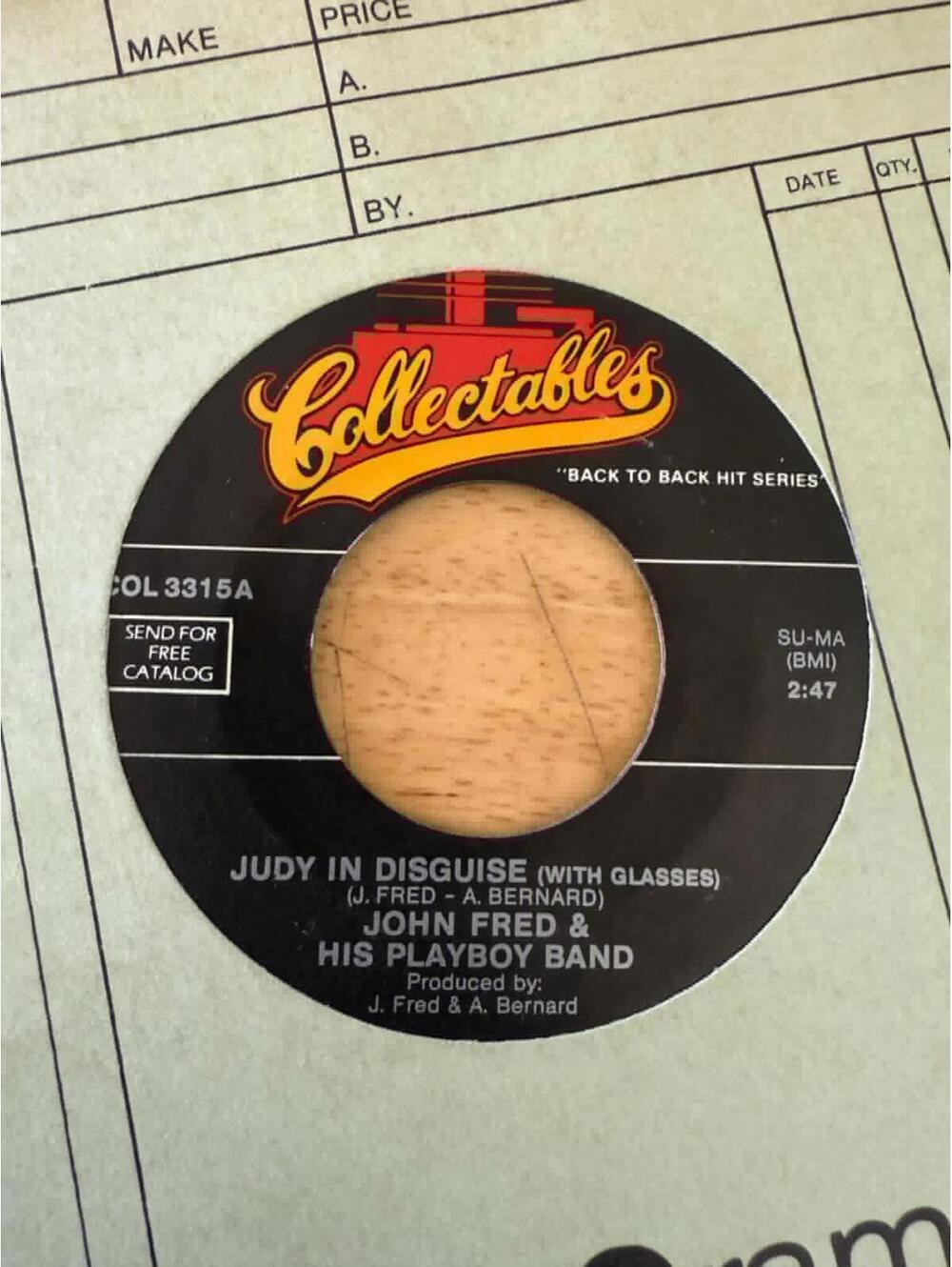 John Fred & His Playboy Band - Judy in Disguise COL 3315 45rpm VG+ R44
